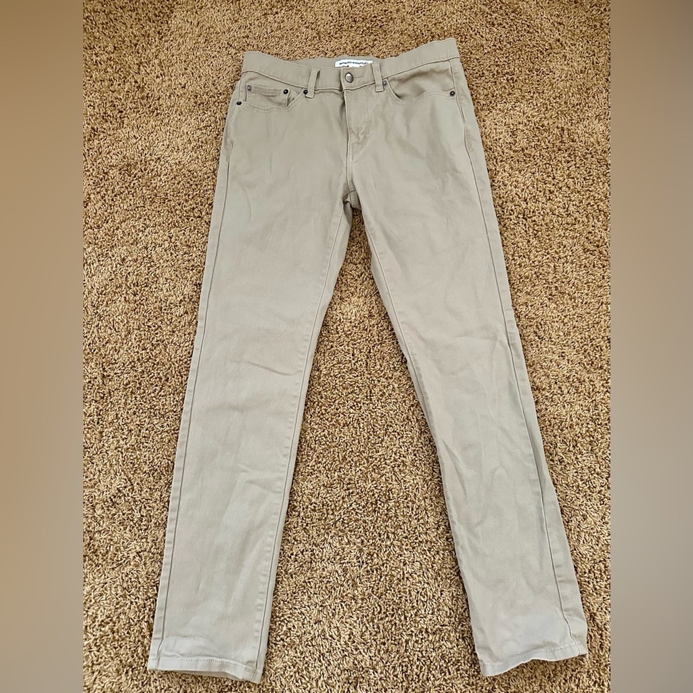 Tan Slim Fit Pants